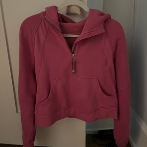 PINK LULULEMON SCUBA OVERSIZED HALF ZIP XS/S
